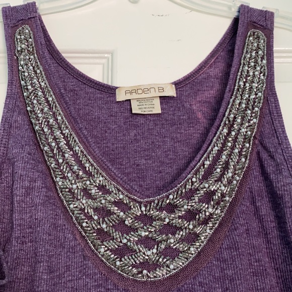 Arden B beaded tank top shirt size large New - Picture 2 of 3